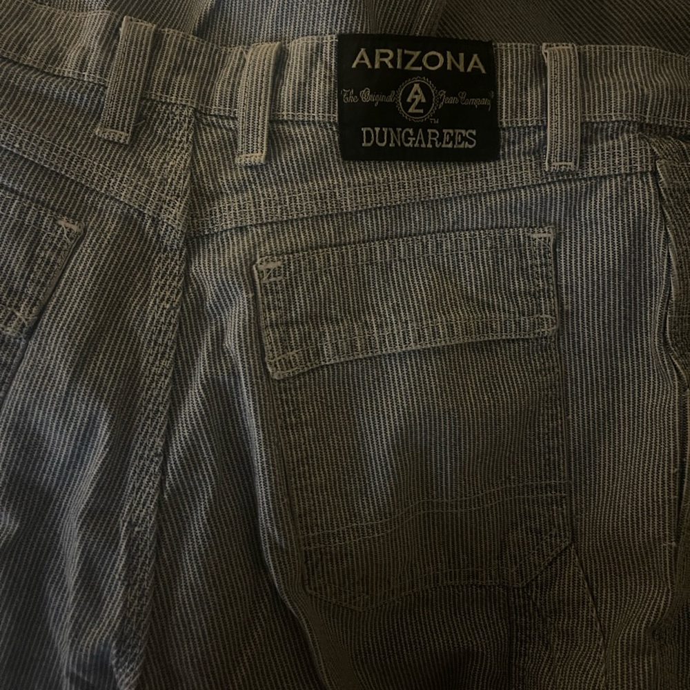 Vintage Arizona Jean Company Railroad Stripe Carpenter Dungarees Size